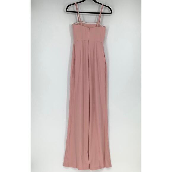 NEW! Dessy Collection Size 0 Spaghetti Strap Jumpsuit Rose $263 msrp I24-13 - Picture 4 of 11
